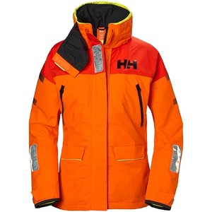2019 Helly Hansen Womens Skagen Offshore Jacket 33920 e pantaloni 33921 Combi Set Blaze Orange / Ebony